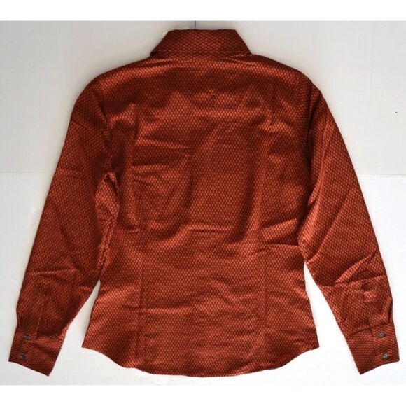 Levi's A4580-0003 Women's Sz XS Rust Orange Net Geo Jasper The Everyday Blouse - Picture 9 of 9